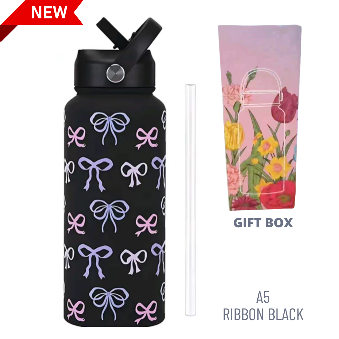 1000ML 3D FLORAL THUMBLER THERMOS BOTTLE_9