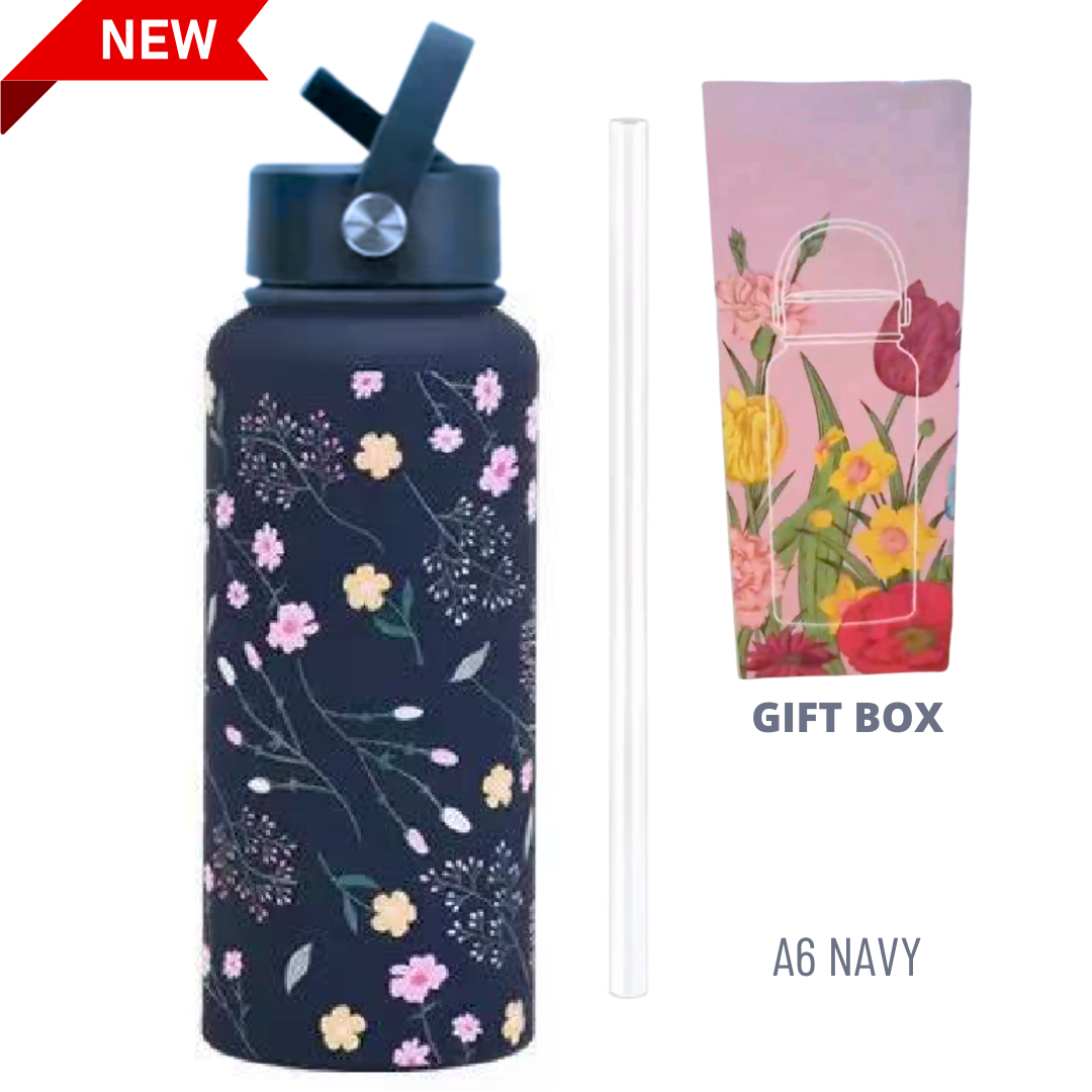 1000ML 3D FLORAL THUMBLER THERMOS BOTTLE_10