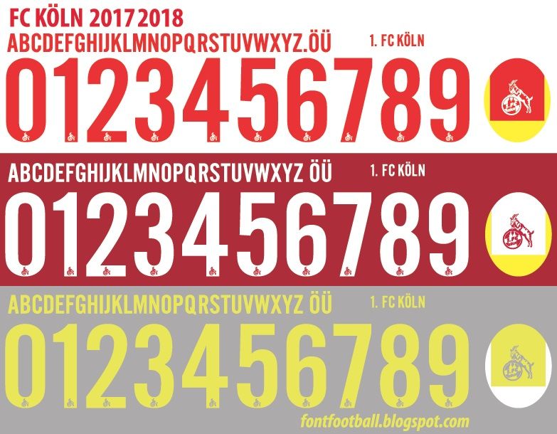 Font Vector FC Köln Cologne 2017 2018 kit_0