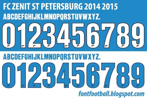 Font Vector FC Zenit Saint Petersburg 2014 2015 kit_0