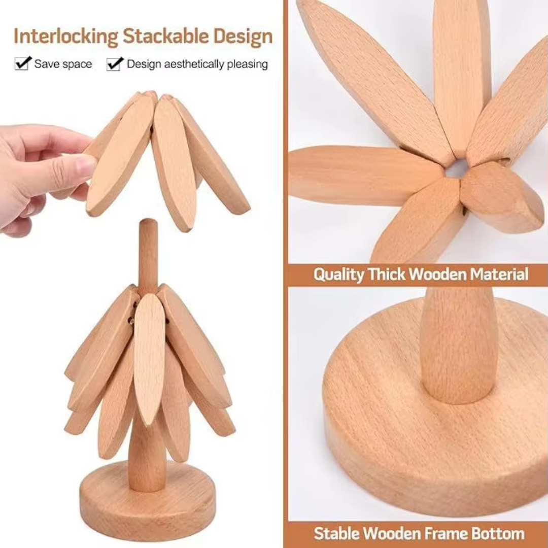 HOT DISH MAT WOODEN TREE COASTER (ALAS MAKANAN PANAS)_2