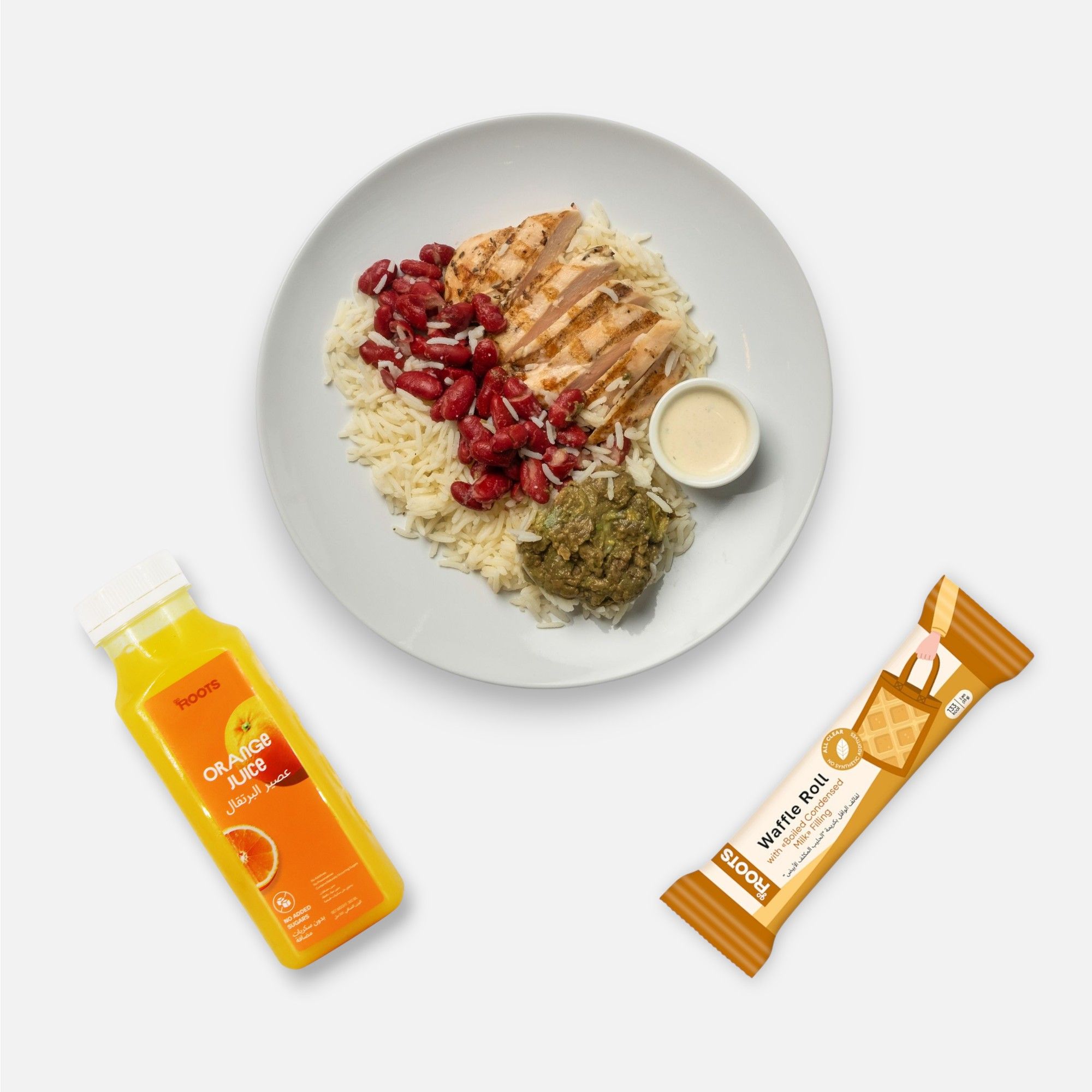Combo Meal "Grilled Chicken with Avocado & Black Bean & Rice 480g + Drink + Dessert"_0