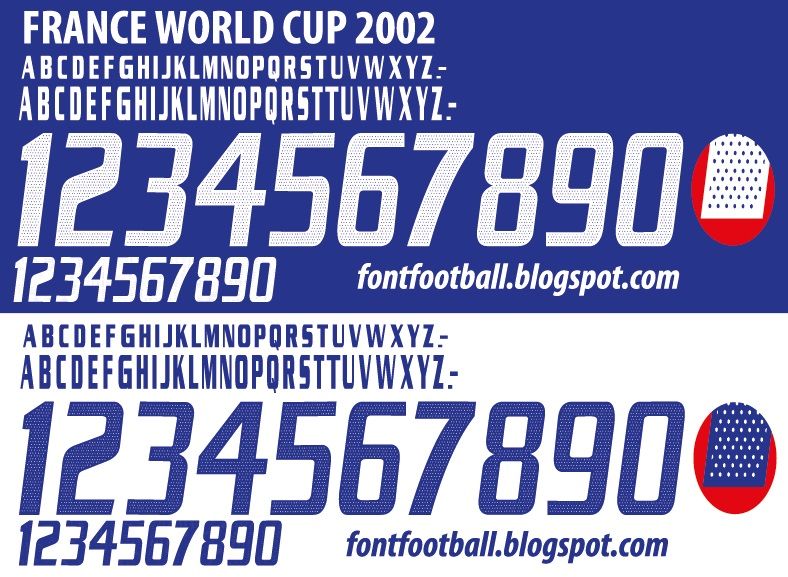 Font Vector France World Cup 2002 kit_0