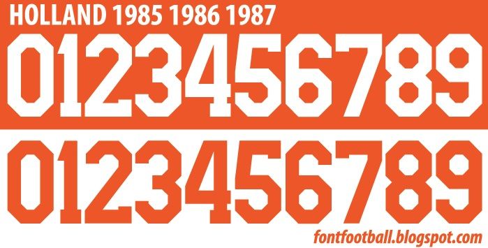 Font Vector Holland 1985 1986 1987 kit_0