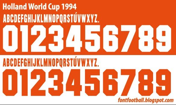 Font Vector Holland World Cup 1994 kit_0