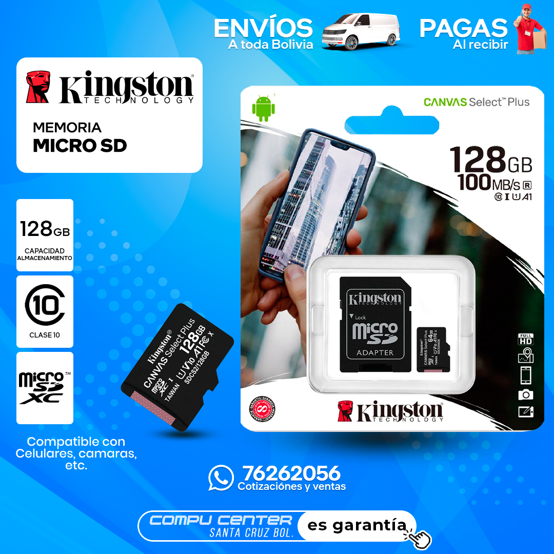 KINGSTON CANVAS SELECT PLUS / 128 GB / CLASS 10_0