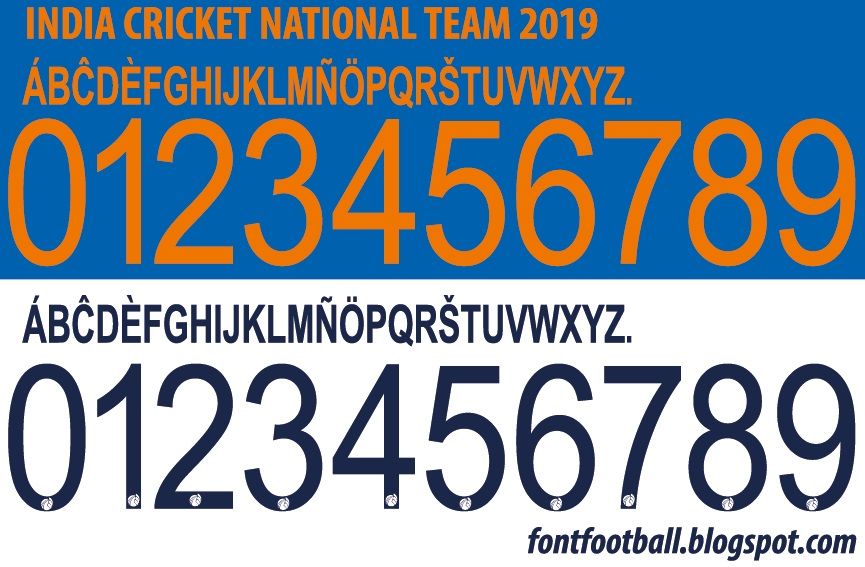 Font Vector India Cricket National Team 2019 kit_0