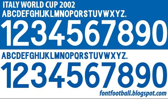 Font Vector Italy Italia World Cup 2002 kit_0