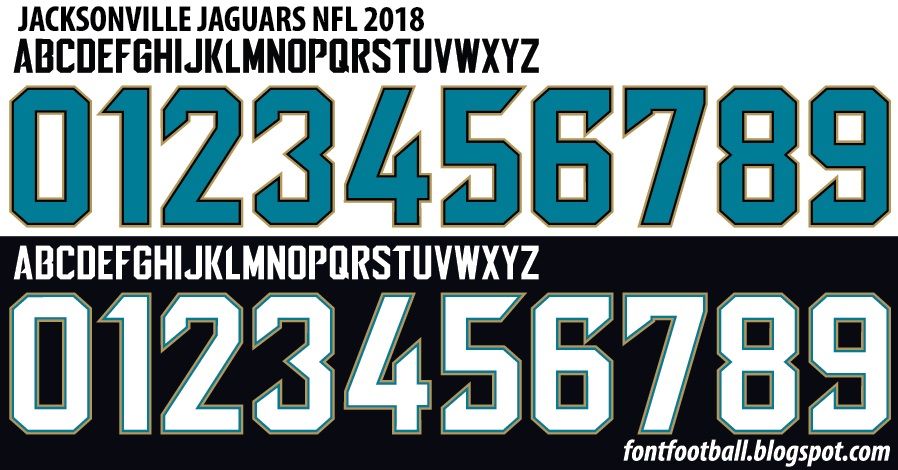 Font Vector Jacksonville Jaguars NFL 2018 kit_0