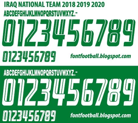 Font Vector Iraq National Team 2018 2019 2020 kit_0