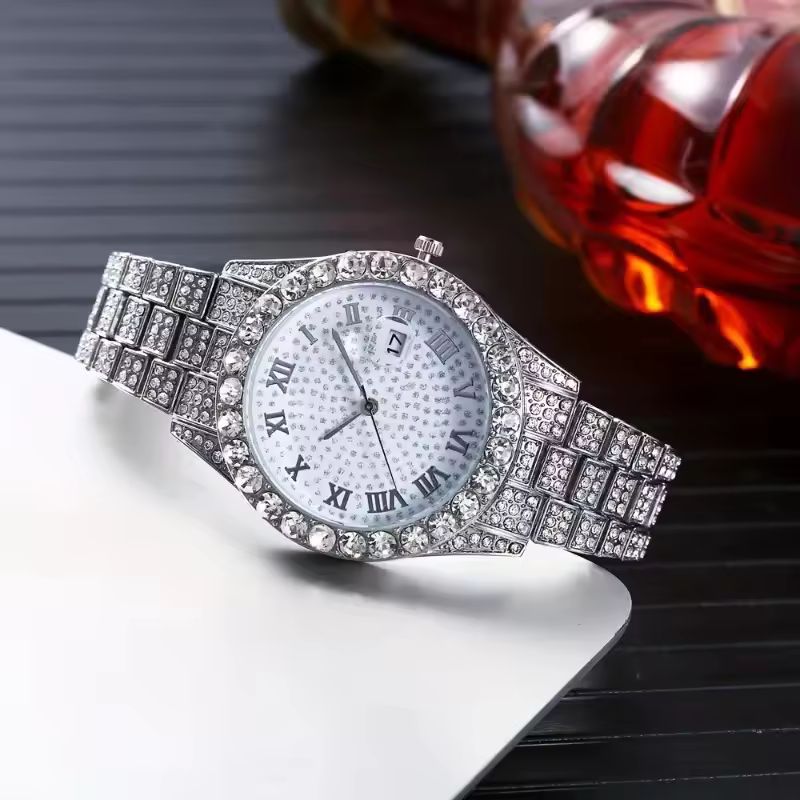 Iced Fashion Watch for Men + Bracelet (Free Jewelry Box)_2