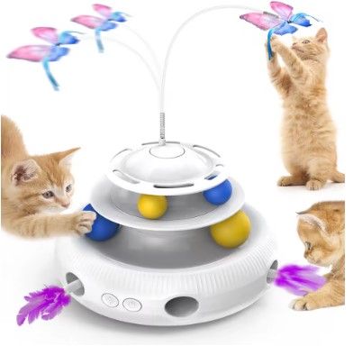 ROMPECABEZA INTERACTIVO CON LASER RECARGABLE PARA GATOS DISEÑOS SURTIDOS_0