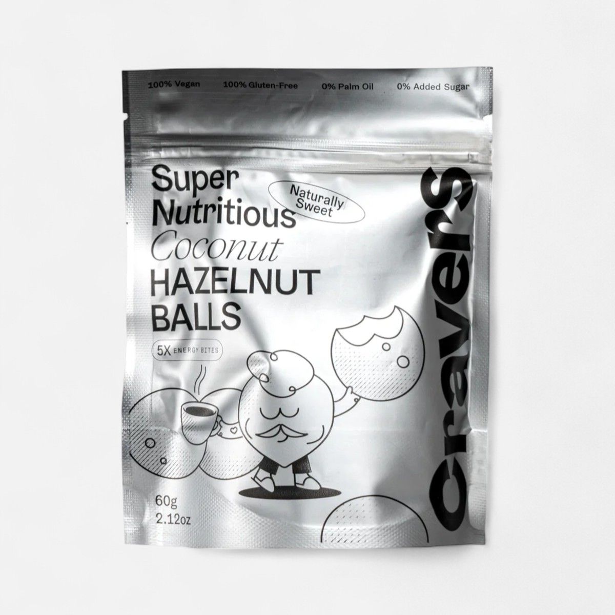 Cravers Coconut Hazelnut Balls 60g_0