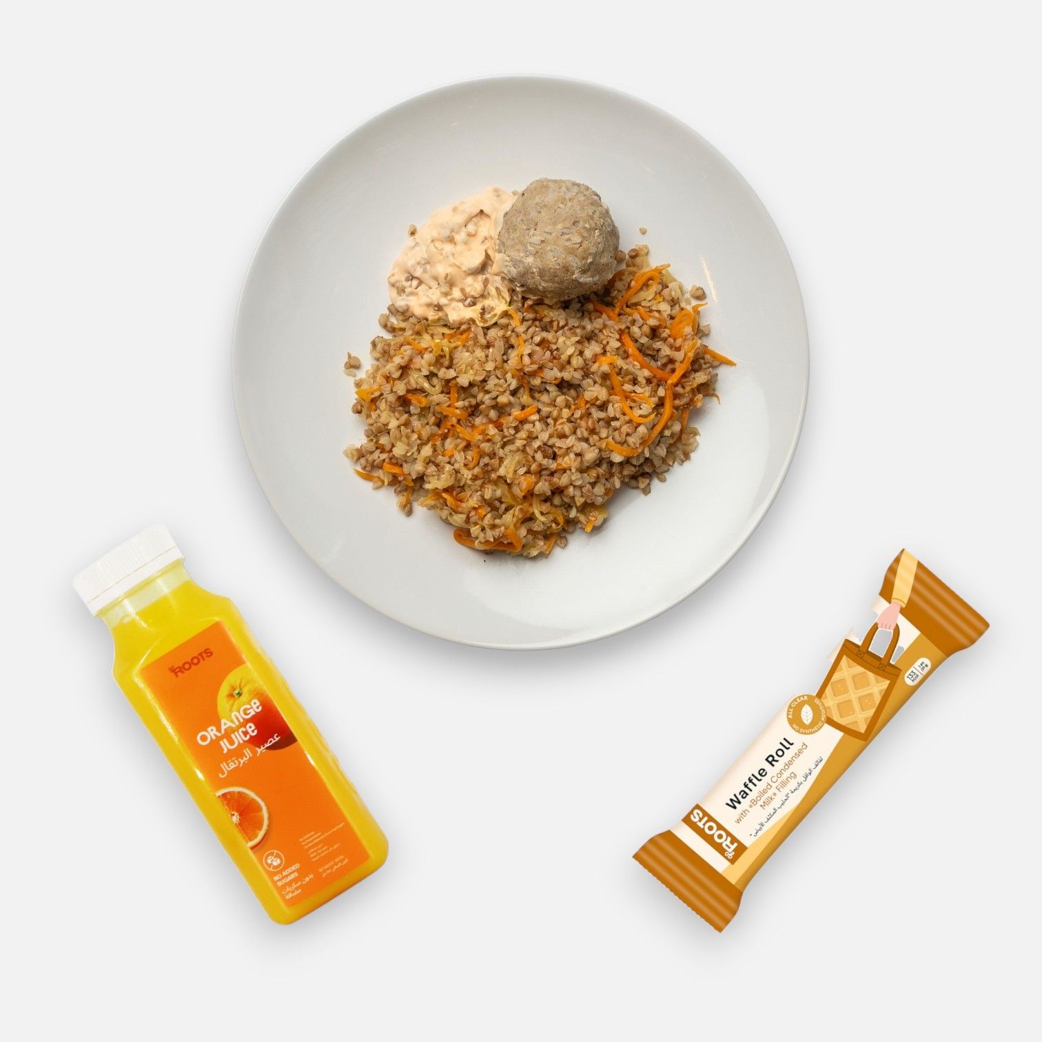 Combo Meal "Buckwheat with Vegetables & Meatball + Drink + Dessert"_0