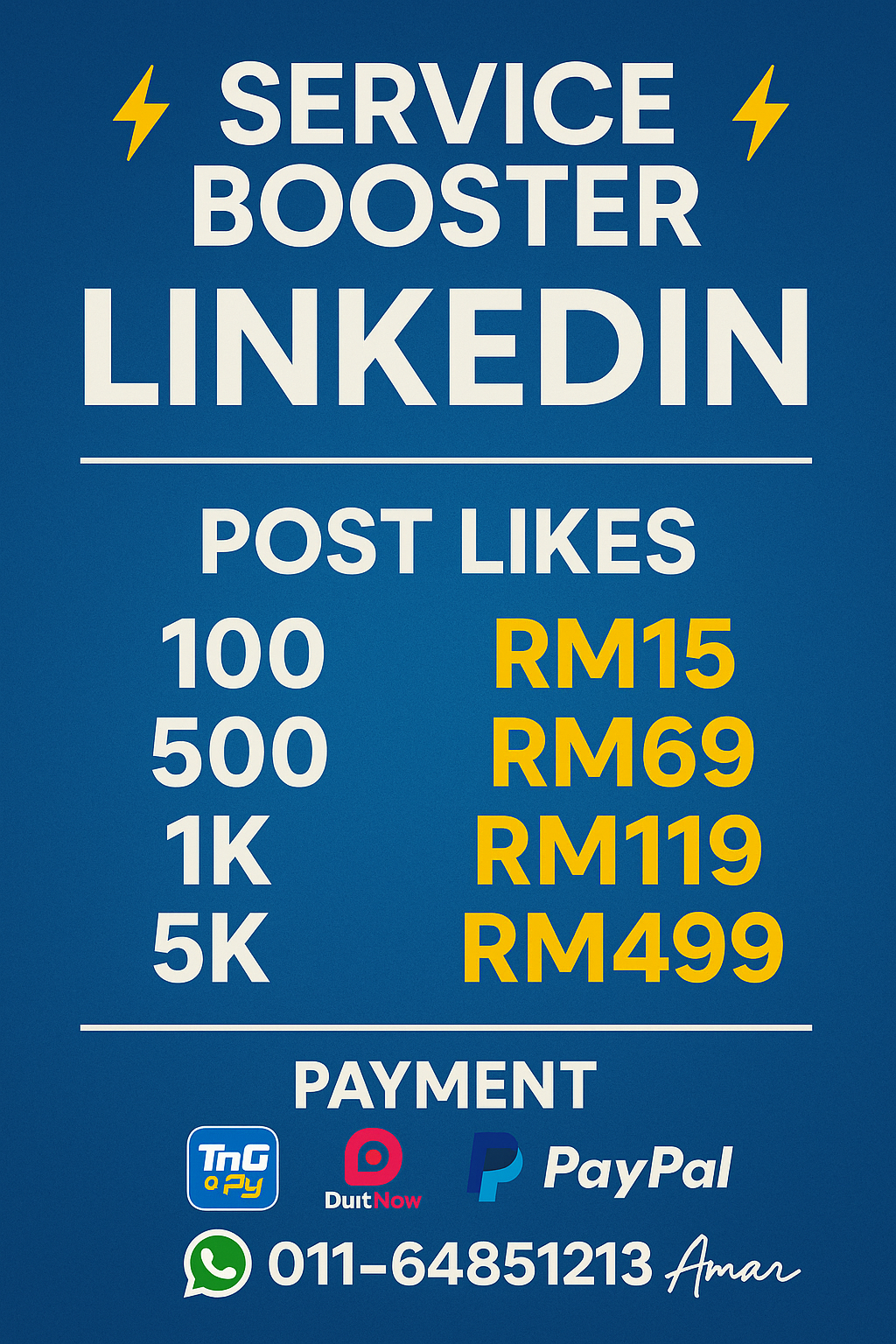 ⚡SERVICE BOOSTER ⚡LINKEDIN POST LIKES_0