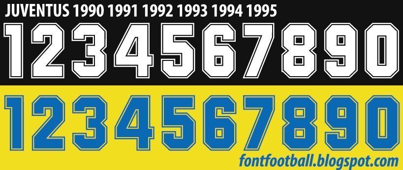 Font Vector Juventus 1990 1991 1992 1993 1994 1995 kit_0