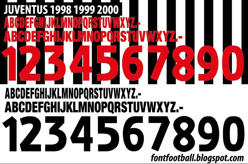 Font Vector Juventus 1998 1999 2000 kit_0