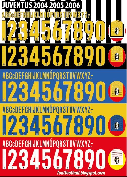 Font Vector Juventus 2004 2005 2006 Shirt_0
