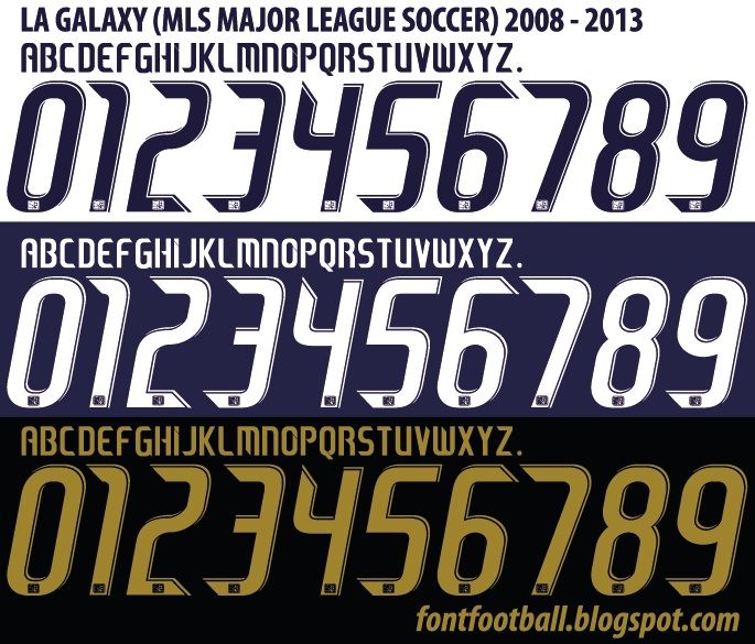 Font Vector LA Galaxy MLS League 2008 kit_0