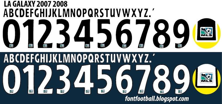 Font Vector LA Galaxy 2007 2008 kit_0
