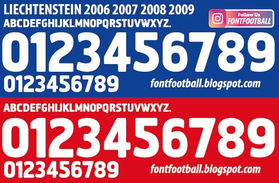 Font Vector Liechtenstein 2006 2007 2008 2009 kit_0