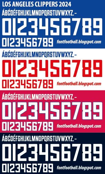 Font Vector Los Angeles Clippers NBA 2023 2024 kit_0