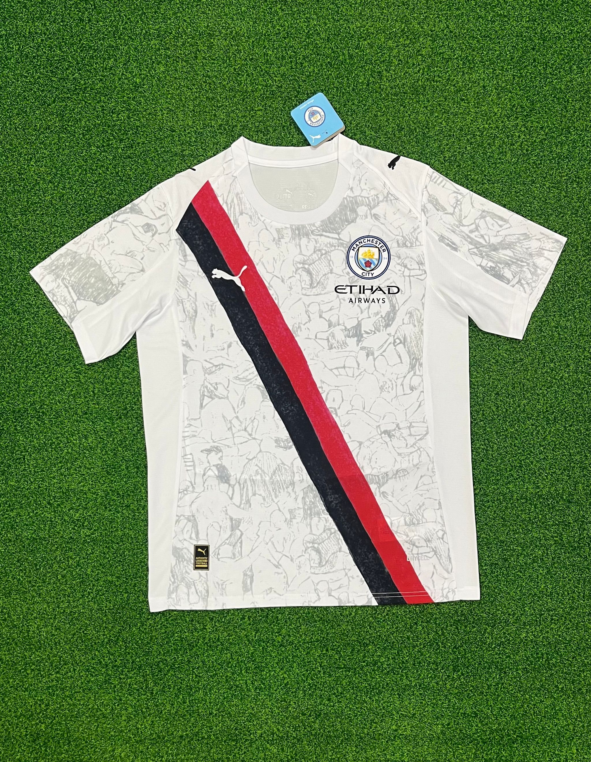 Manchester City 2025/26 Club World Cup Away Shirt (White / Black / Red)_7