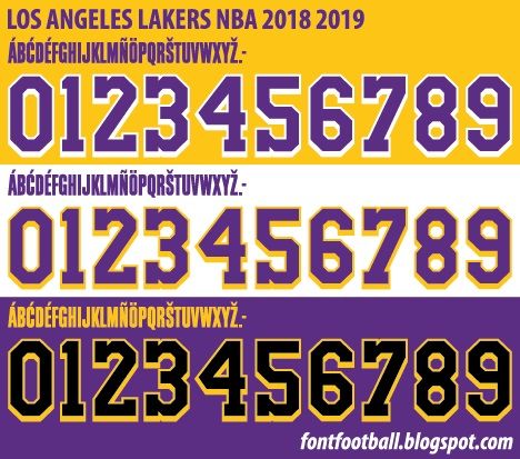 Font Vector Los Angeles Lakers NBA 2018 2019 kit_0