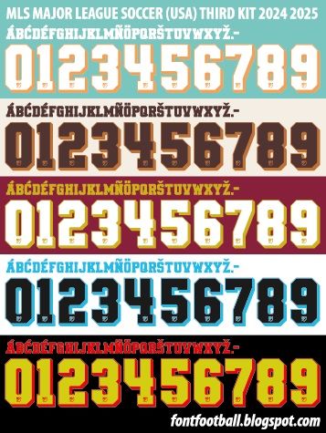 Font Vector MLS (Major League Soccer USA) Archive Third 3rd 2024 2025 kit_0