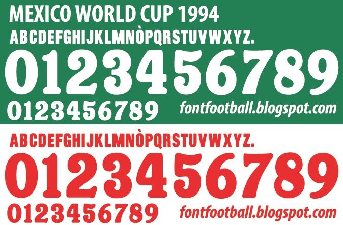 Font Vector Mexico World Cup 1994 kit_0