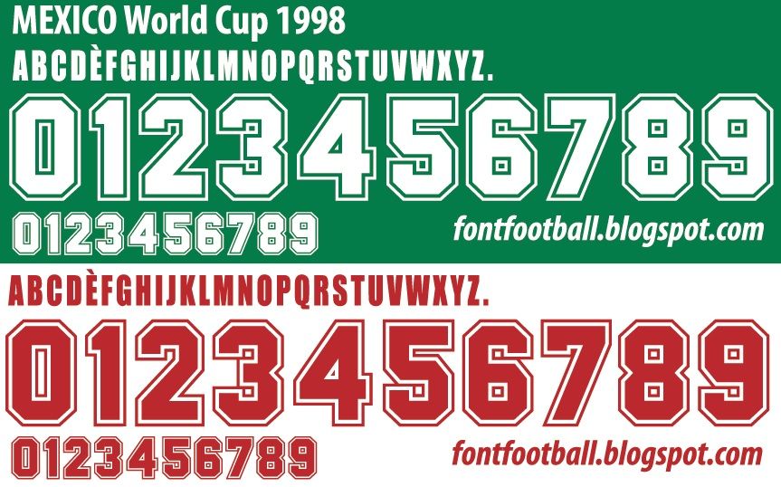 Font Vector Mexico World Cup 1998 kit_0