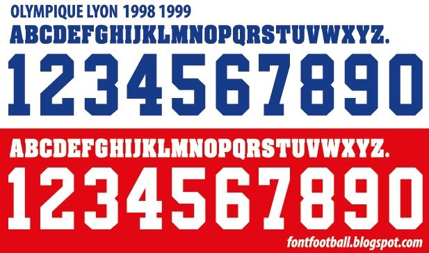 Font Vector Olympique Lyon Lyonnais 1998 1999 kit_0