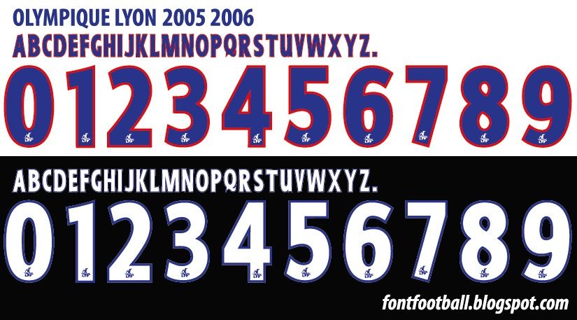 Font Vector Olympique Lyon Lyonnais 2005 2006 kit_0