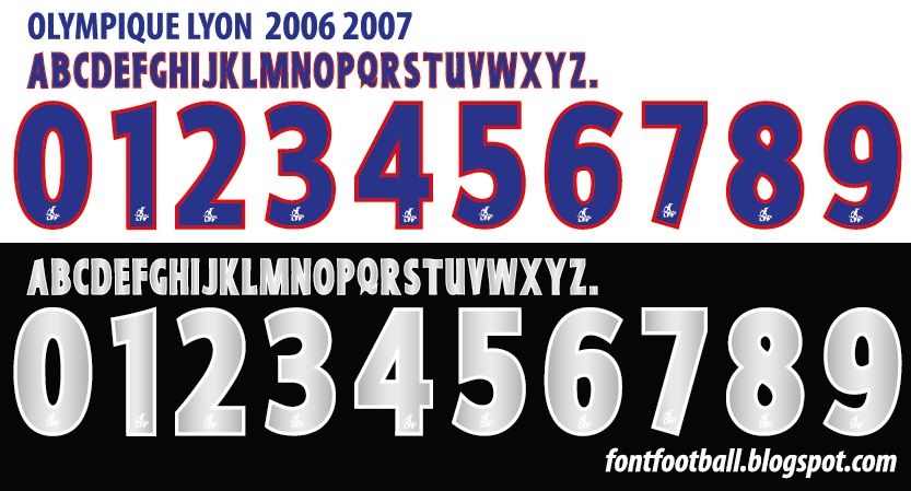 Font Vector Olympique Lyon Lyonnais 2006 2007 kit_0