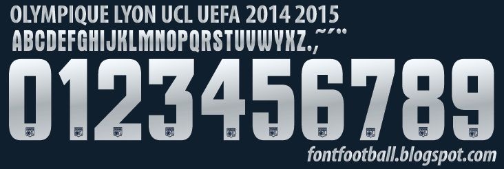 Font Vector Olympique Lyon Lyonnais UCL 2014 2015 kit_0