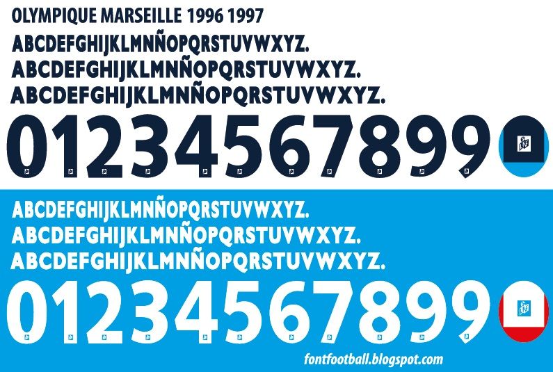 Font Vector Olympique Marseille 1996 1997 kit_0