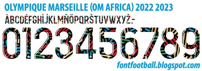 Font Vector Olympique Marseille OM Africa 2022 2023 Shirt_0