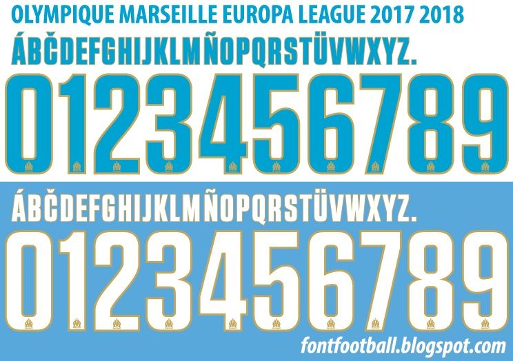 Font Vector Olympique Marseille Europa League 2017 2018 kit_0