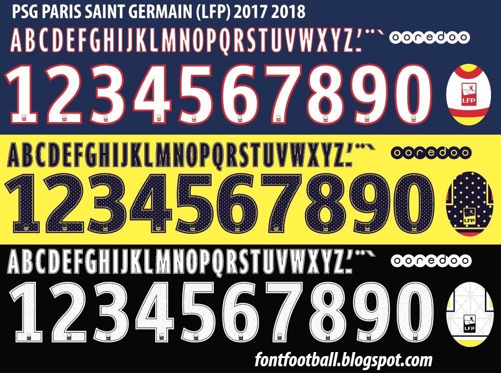 Font Vector PSG LFP 2017 2018 kit_0