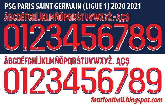 Font Vector PSG Ligue 1 2020 2021 kit_0
