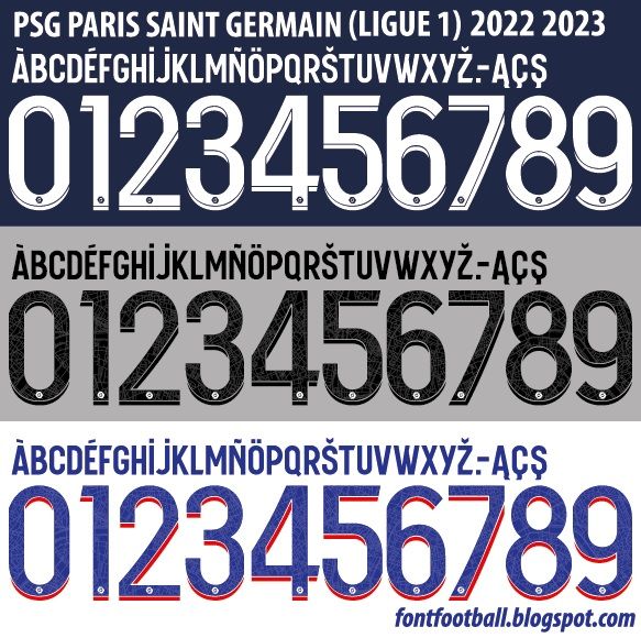 Font Vector PSG Ligue 1 2022 2023 kit_0