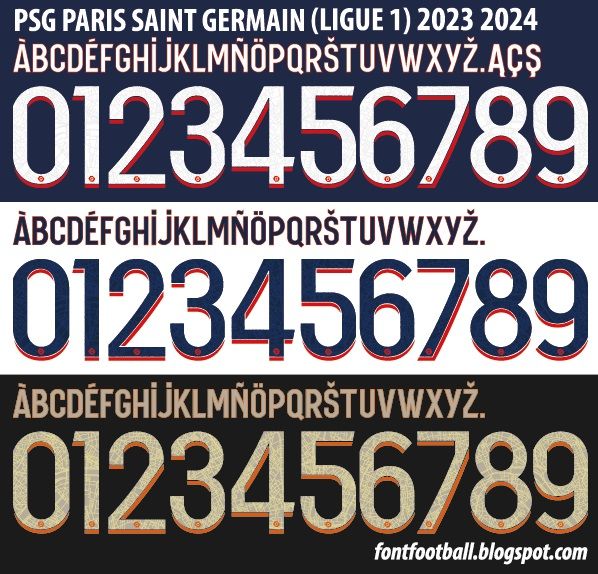 Font Vector PSG Ligue 1 2023 2024 kit_0