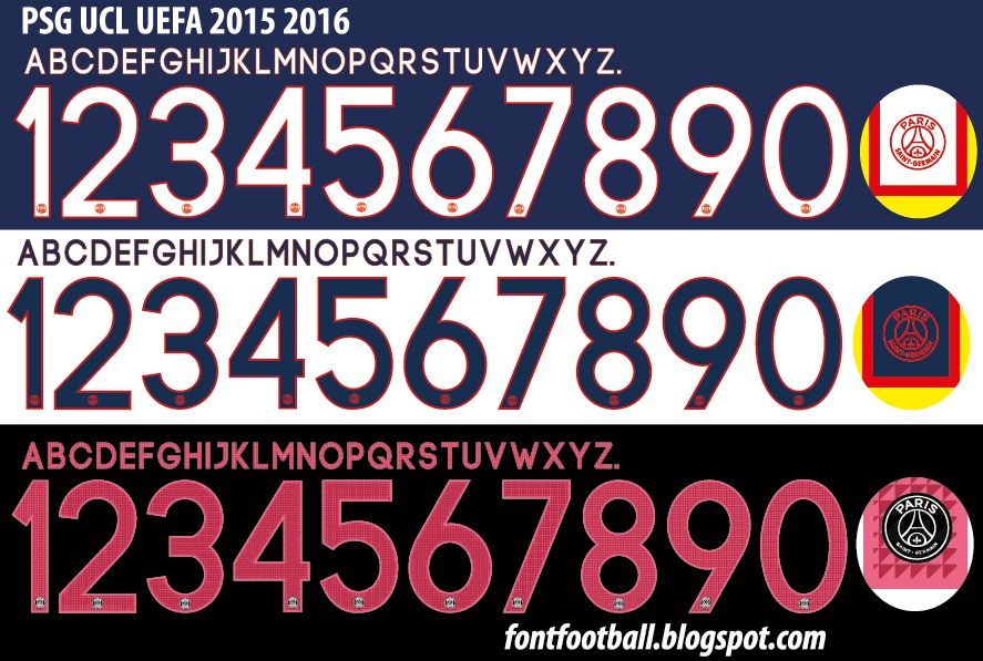 Font Vector PSG UCL 2015 2016 kit_0