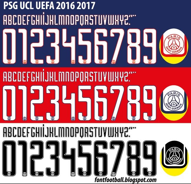 Font Vector PSG UCL 2016 2017 kit_0