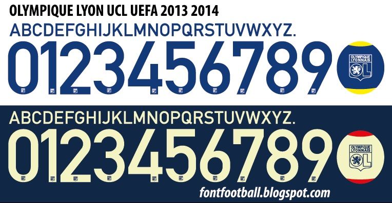 Font Vector Olympique Lyon Lyonnais UCL 2013 2014 kit_0
