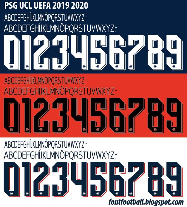 Font Vector PSG UCL 2019 2020 kit_0