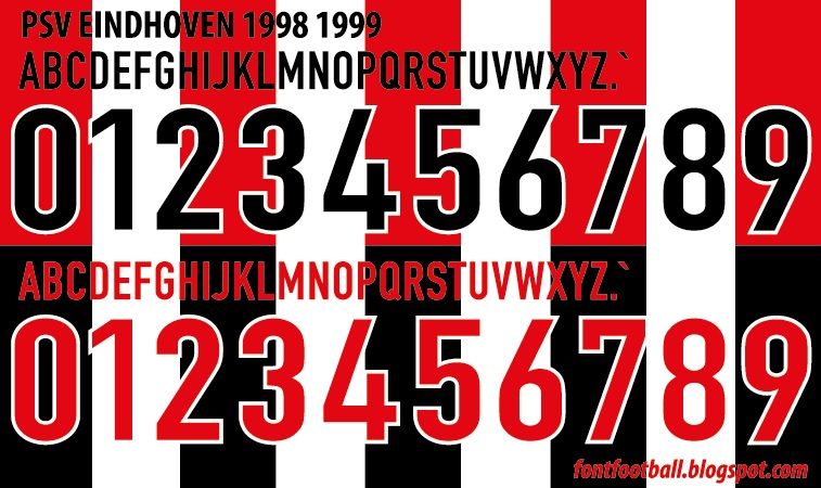 Font Vector PSV Eindhoven 1998 1999 kit_0