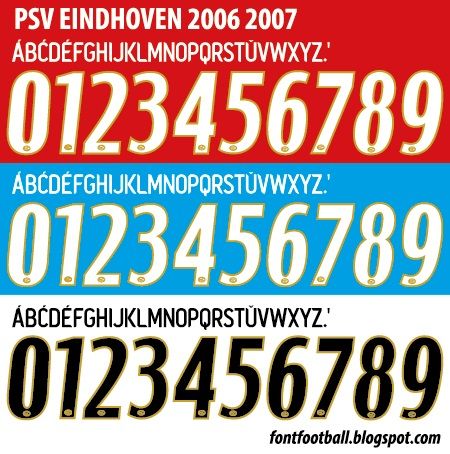 Font Vector PSV Eindhoven 2006 2007 kit_0