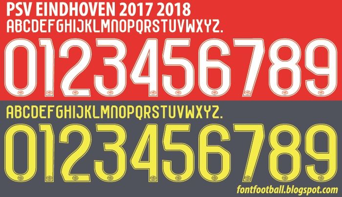 Font Vector PSV Eindhoven 2017 2018 kit_0