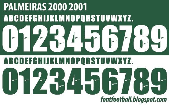 Font Vector Palmeiras 2000 2001 kit_0